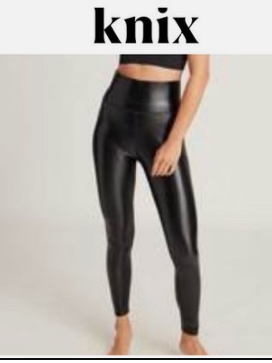 knix Pants - Knix Sculpt High Waisted Faux Leather Leggings Black Size XXL